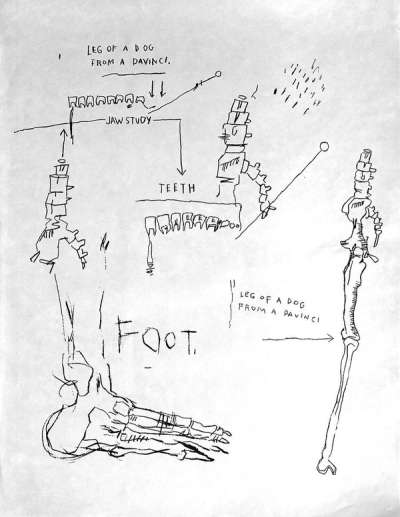 Da Vinci, Leg Of A Dog - Signed Print by Jean-Michel Basquiat 1983 - MyArtBroker