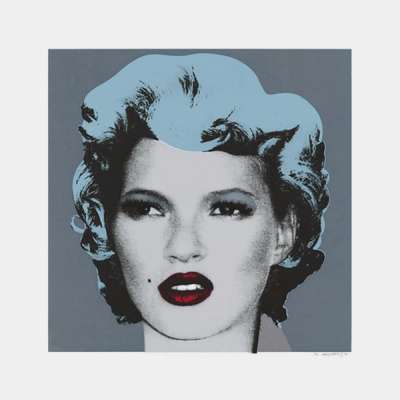 Kate Moss (blue and grey) - Signed Print by Banksy 2005 - MyArtBroker