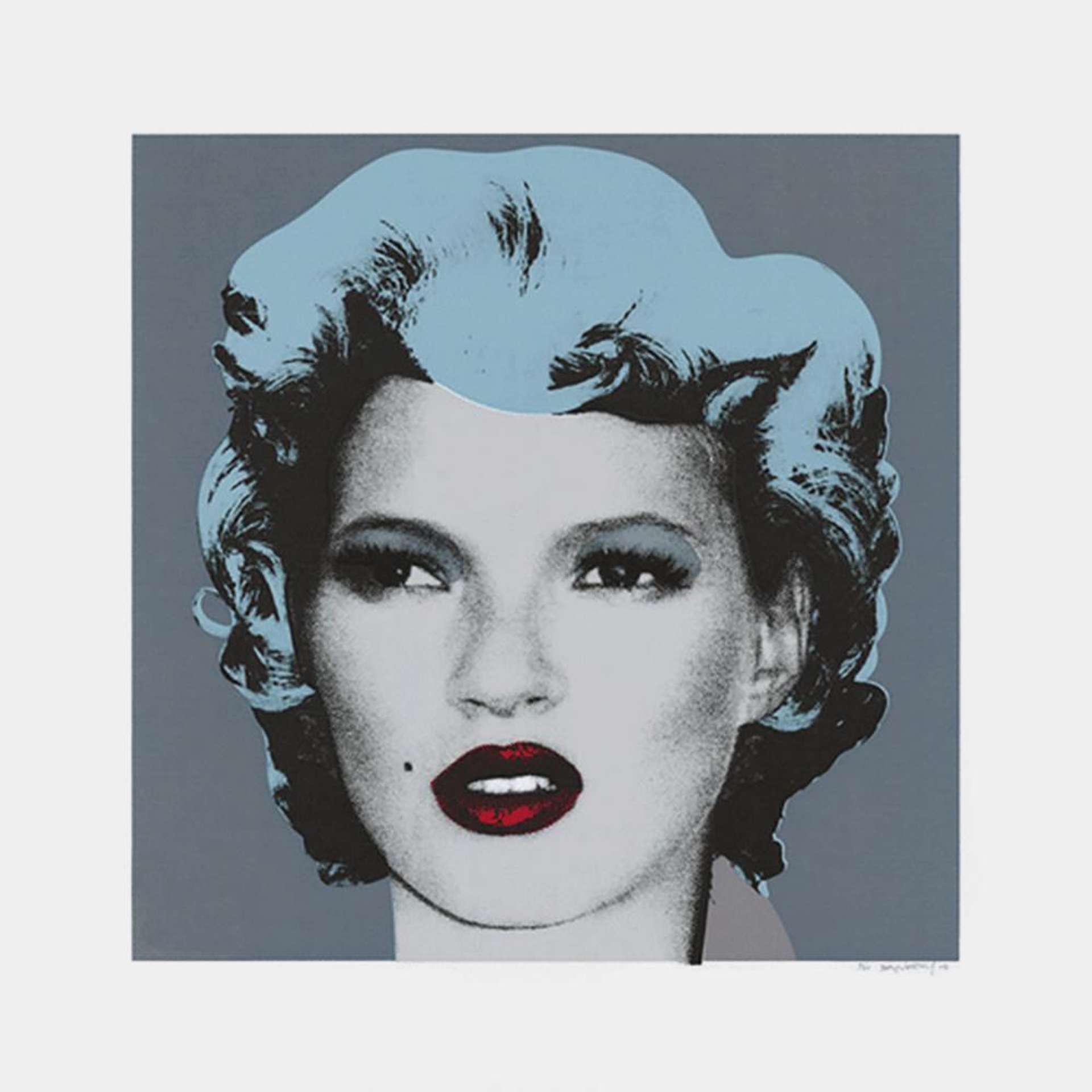 Banksy: Kate Moss (blue and grey) - Signed Print