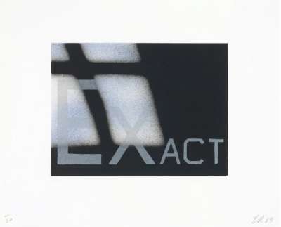 Exact - Signed Print by Ed Ruscha 1989 - MyArtBroker