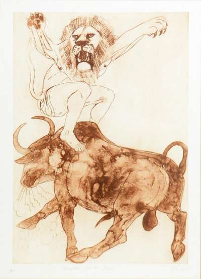 Herakles And The Bull - Signed Print by Elisabeth Frink 1988 - MyArtBroker