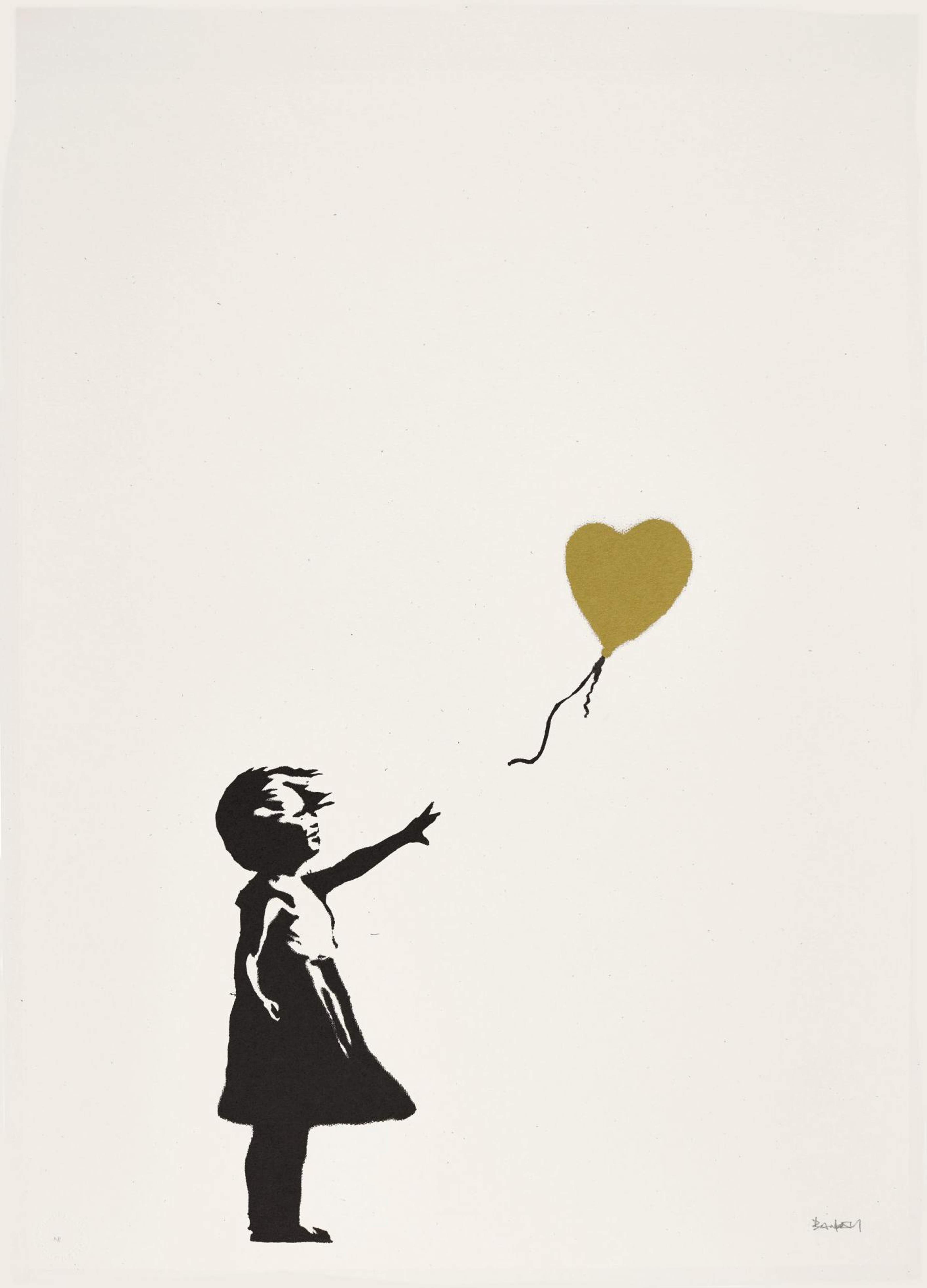 Girl with Balloon – AP Gold by Banksy - MyArtBroker