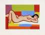 Josef Zenk: Woman On A Couch - Signed Print