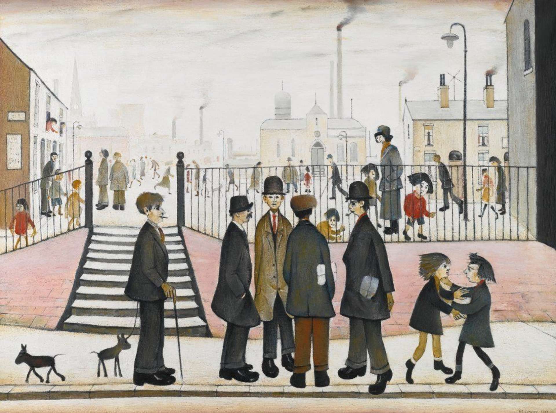 A Town's Square by L S Lowry