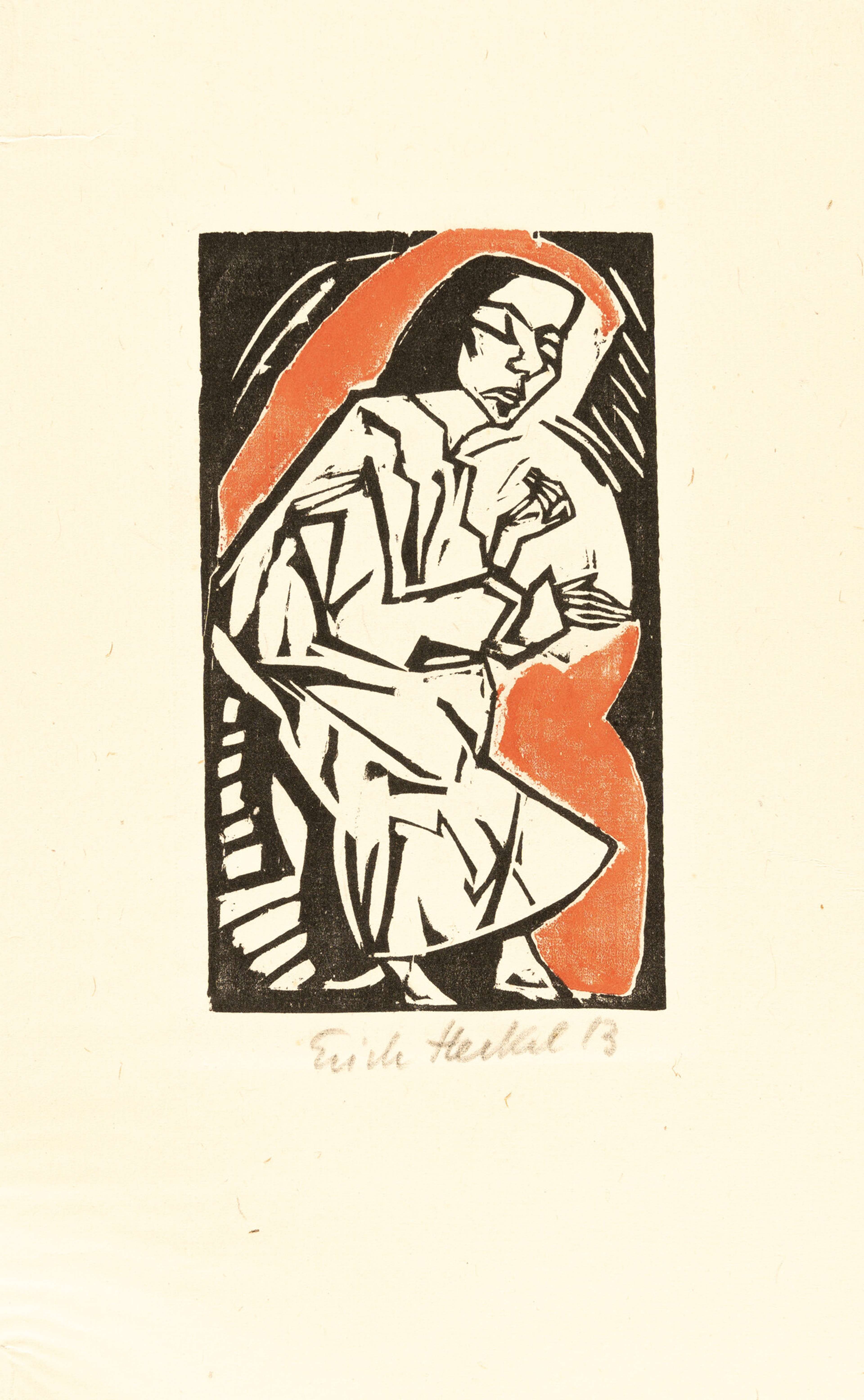 Recumbent Figure - Signed Print by Erich Heckel 1913 - MyArtBroker