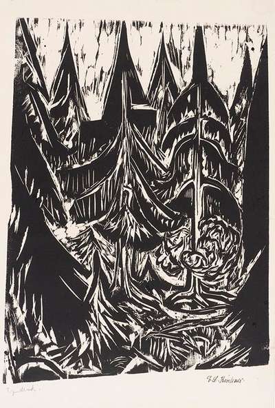 Taunustannen - Signed Print by Ernst Ludwig Kirchner 1916 - MyArtBroker