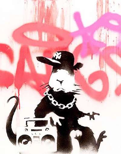 Gangsta Rat - Signed Mixed Media by Banksy 2006 - MyArtBroker