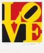 Robert Indiana: The Book Of Love (yellow, black and red) - Signed Print