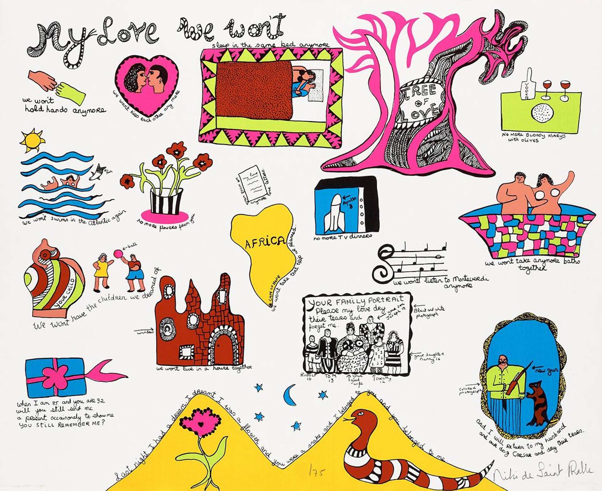 My Love We Won't - Signed Print by Niki de Saint Phalle 1968 - MyArtBroker
