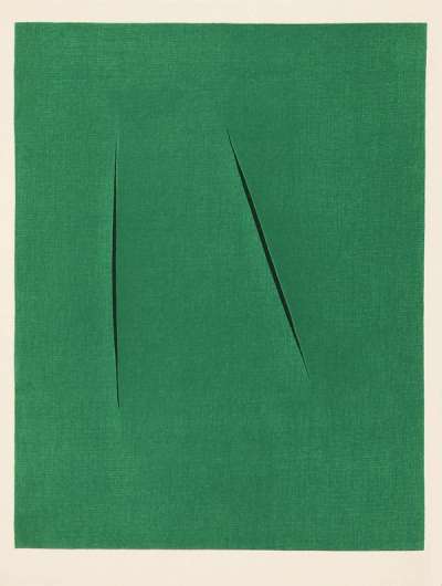 Concetto Spaziale (San Lazzaro) - Unsigned Print by Lucio Fontana 1975 - MyArtBroker