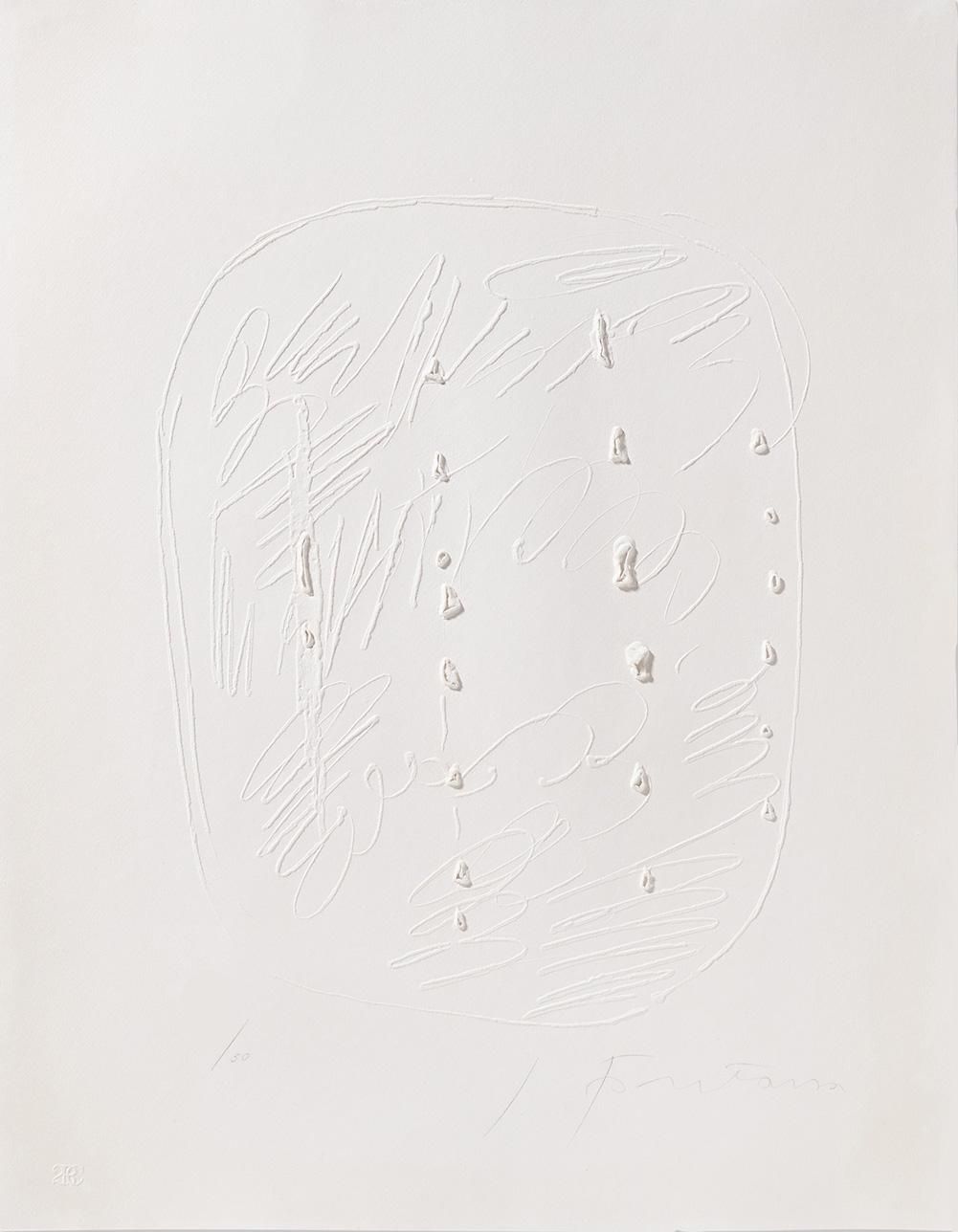 Lucio Fontana Concetto Spaziale (R. & R. E-17) (Signed Print) 1964