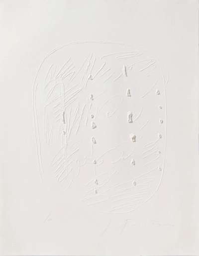 Concetto Spaziale (R. & R. E-17) - Signed Print by Lucio Fontana 1964 - MyArtBroker