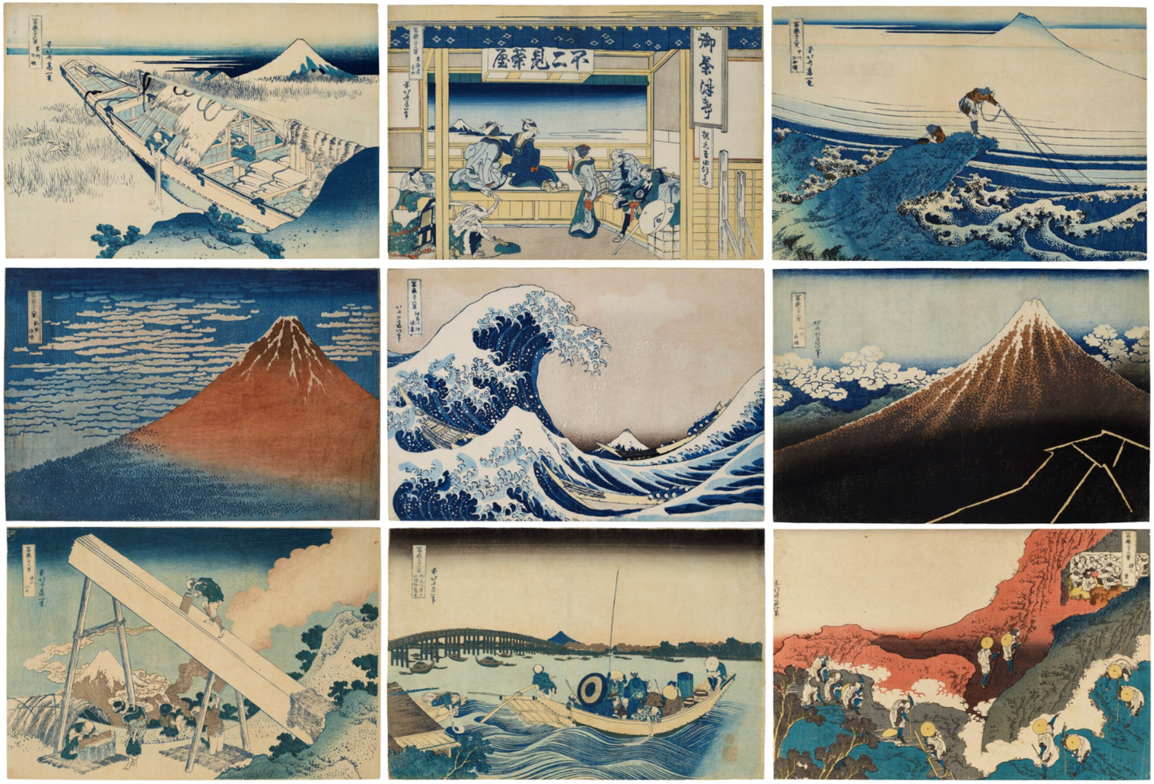 Fugaku sanjurokkei (Thirty-six views of Mount Fuji) by Hokusai - Christie's 