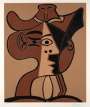 Pablo Picasso: Grande Tête De Femme Au Chapeau - Signed Print