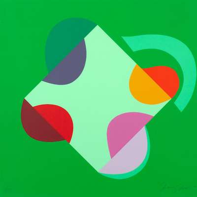 Development Of A Square Within A Square (green) - Signed Print by Sir Terry Frost 2000 - MyArtBroker