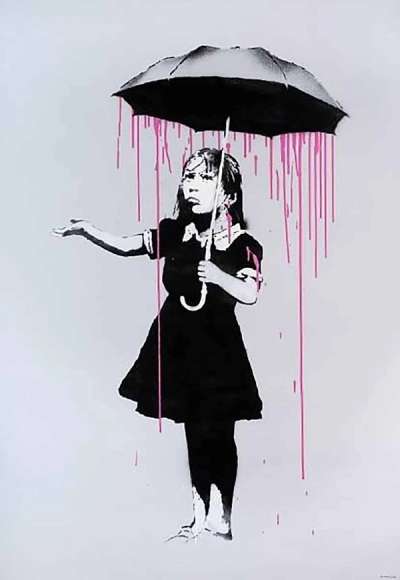 Nola (pink) - Unsigned Spray Paint by Banksy 2008 - MyArtBroker