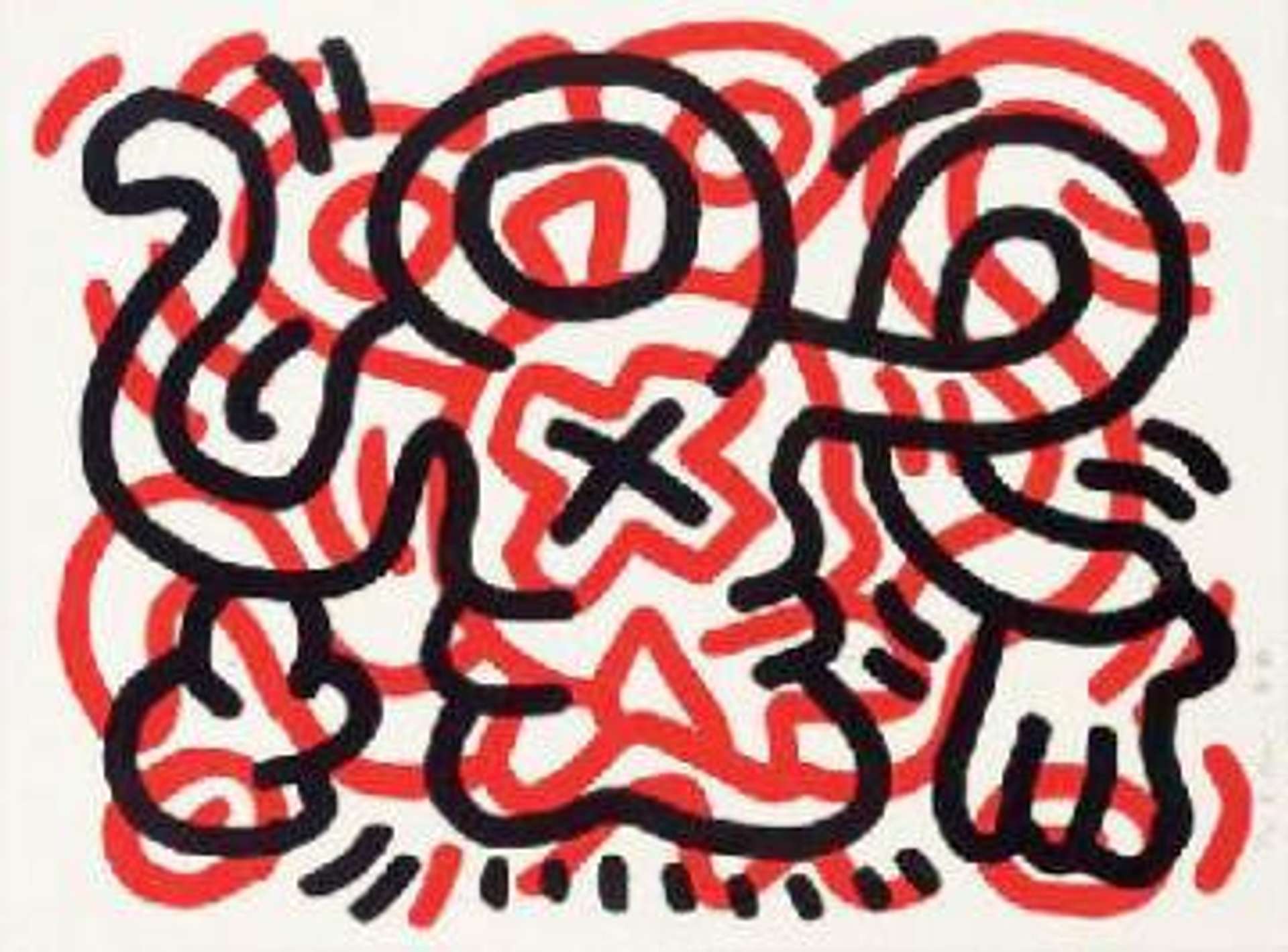 Ludo 3 - Signed Print by Keith Haring 1985 - MyArtBroker