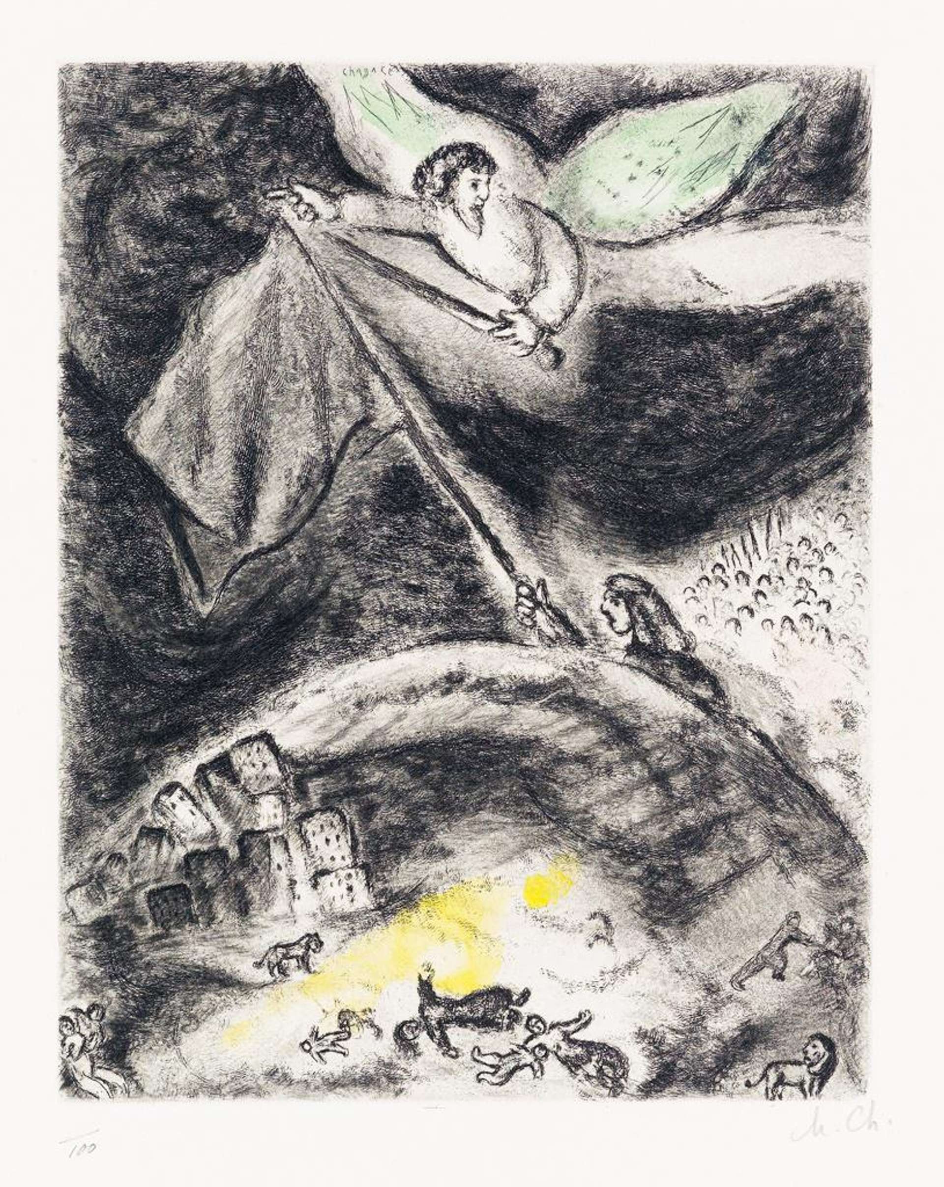 Marc Chagall: Oracle Sur Babylone - Signed Print