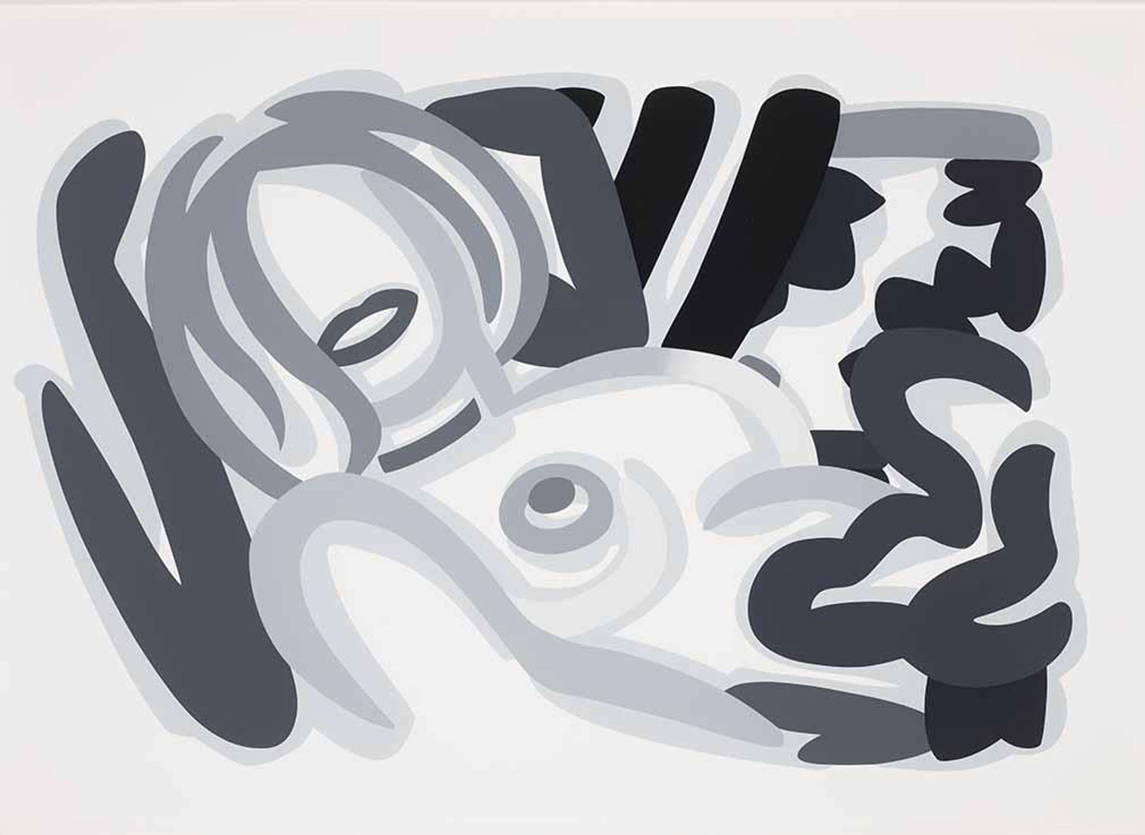 Big Blonde With Choker (Grisaille) - Signed Print by Tom Wesselmann 1992 - MyArtBroker