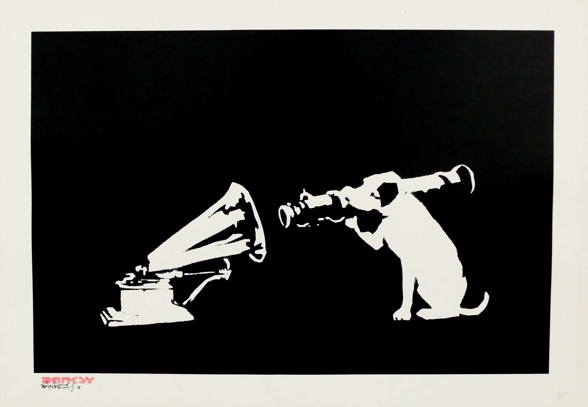 HMV Dog - Signed Print by Banksy 2004 - MyArtBroker