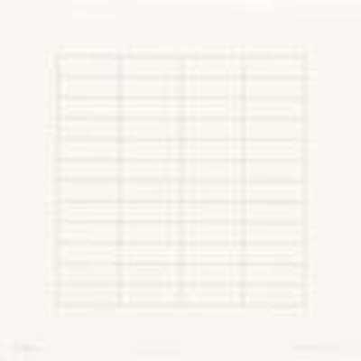 On A Clear Day 30 - Signed Print by Agnes Martin 1973 - MyArtBroker