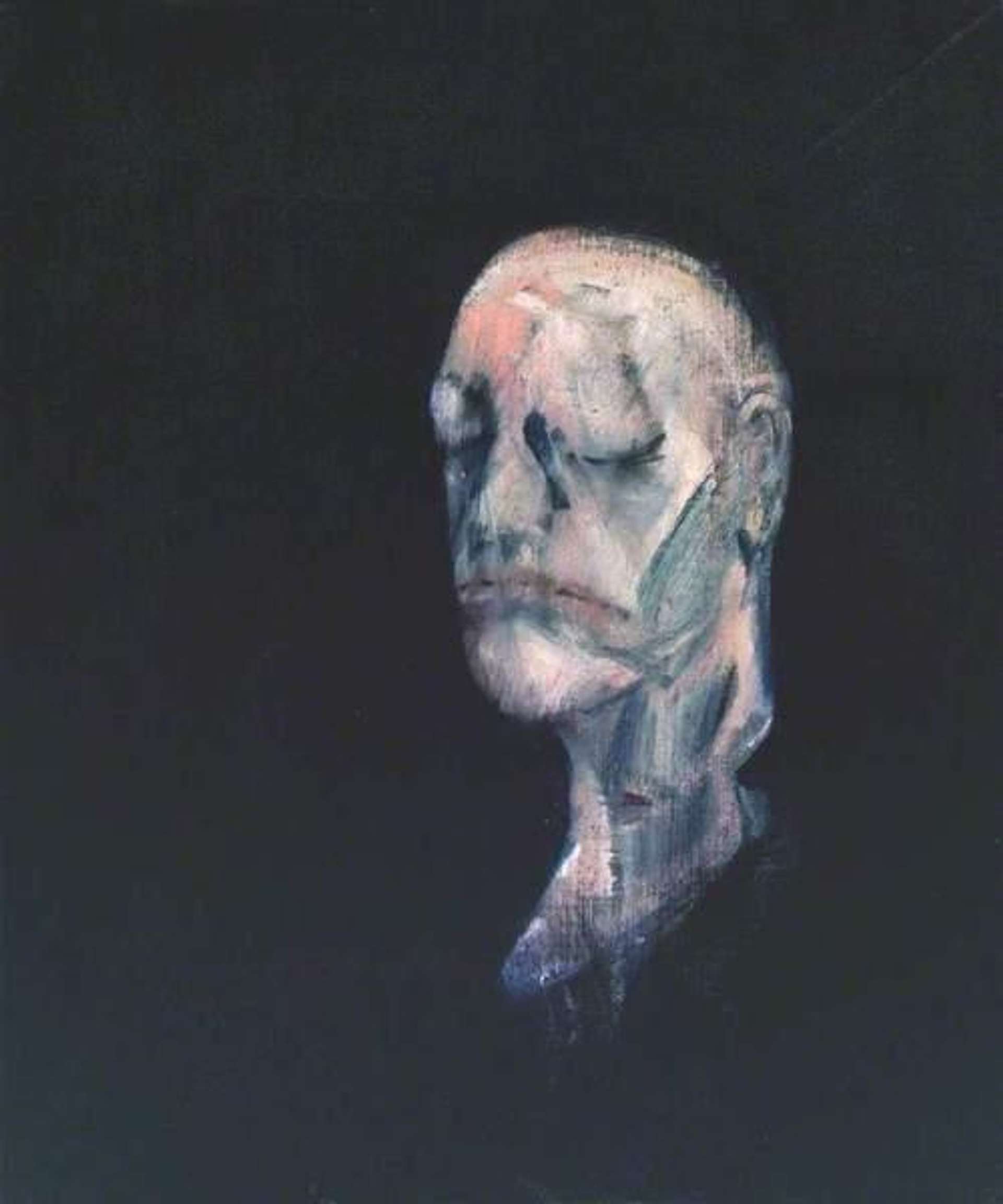 Francis Bacon: After Study Of Portrait Head Based On The Life Mask Of William Blake - Signed Print