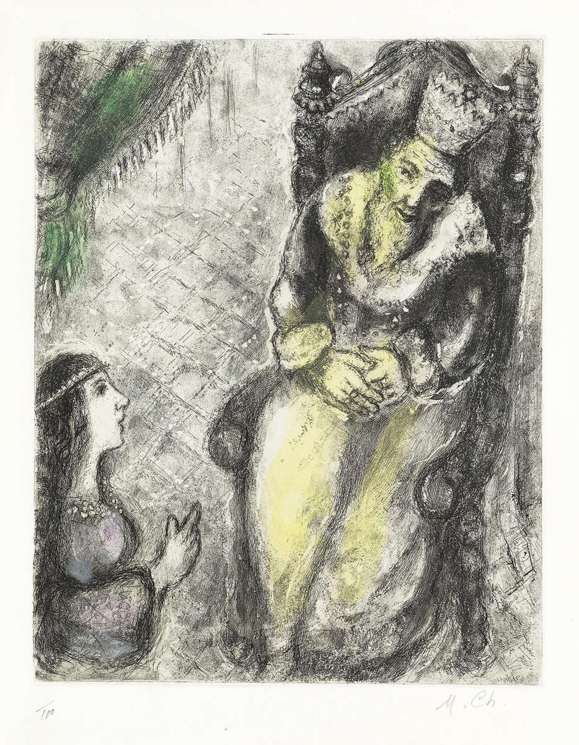 Bathsheba Aux Pieds De David - Signed Print by Marc Chagall 1958 - MyArtBroker