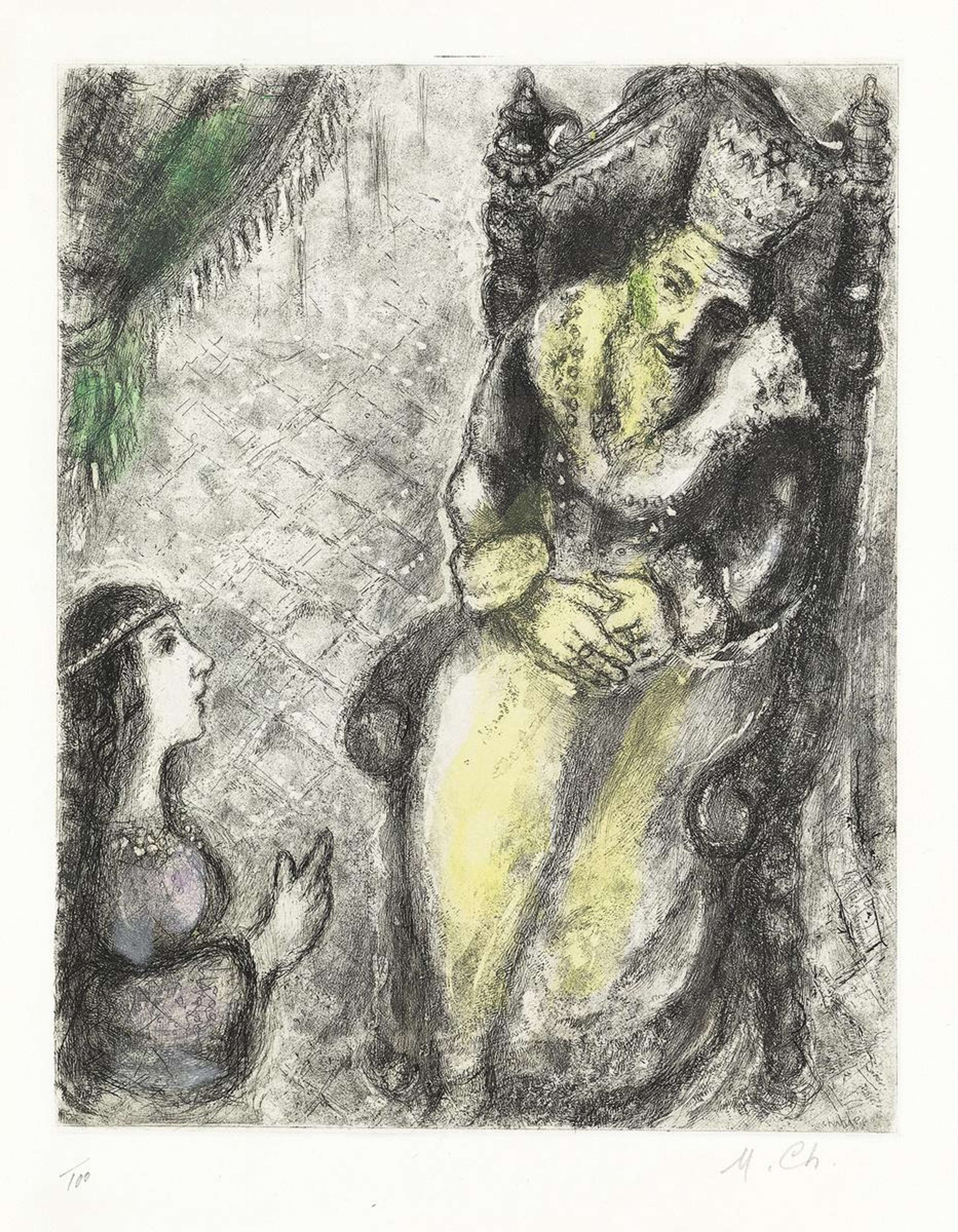 Bathsheba Aux Pieds De David - Signed Print by Marc Chagall 1958 - MyArtBroker