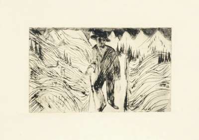 Der Wanderer - Signed Print by Ernst Ludwig Kirchner 1922 - MyArtBroker