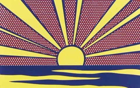 Roy Lichtenstein Sunrise (Signed Ceramic) 1965