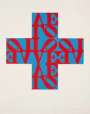 Robert Indiana: Love Cross (red and blue) - Signed Print