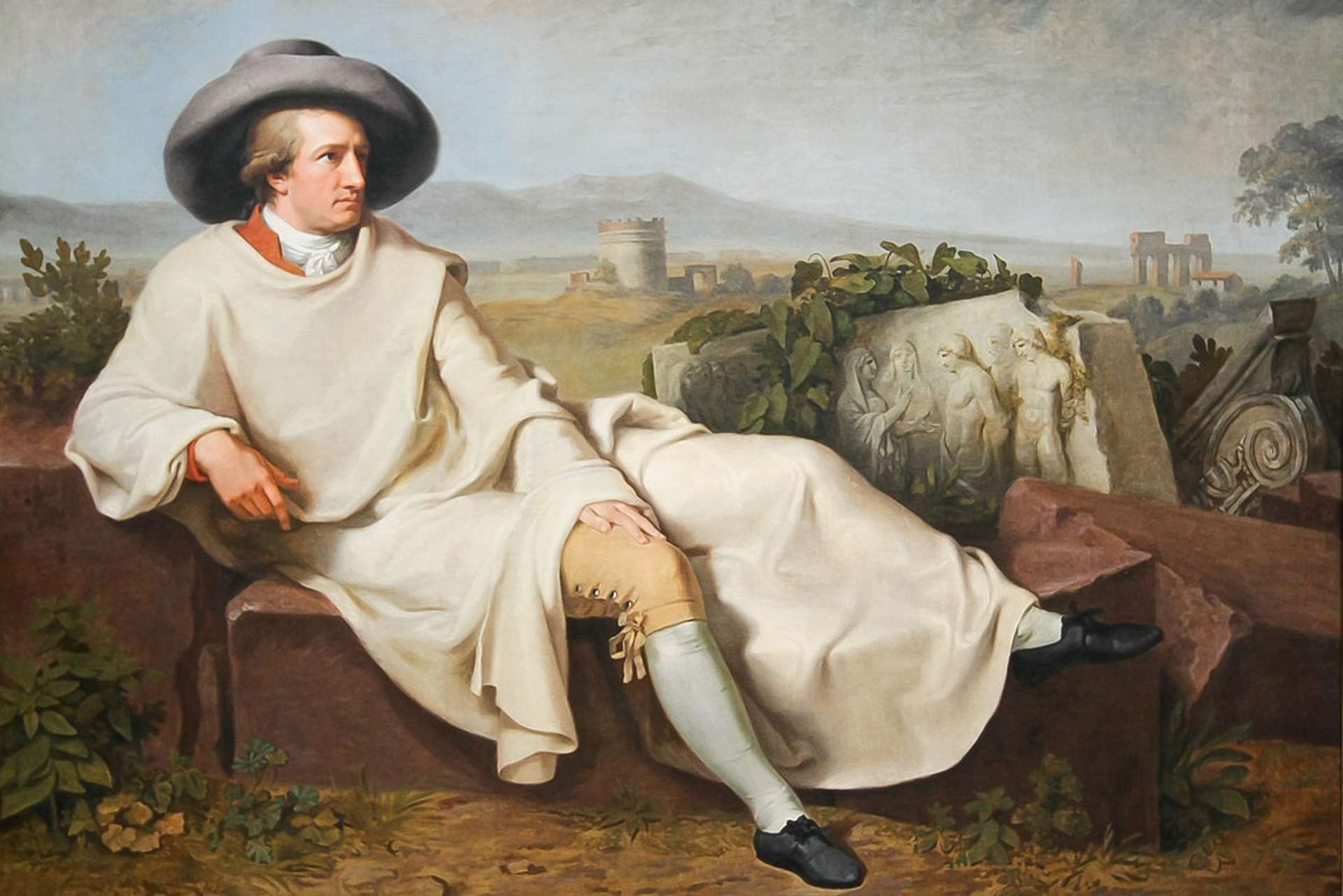Goethe In The Roman Campagna by Johann Tischbein