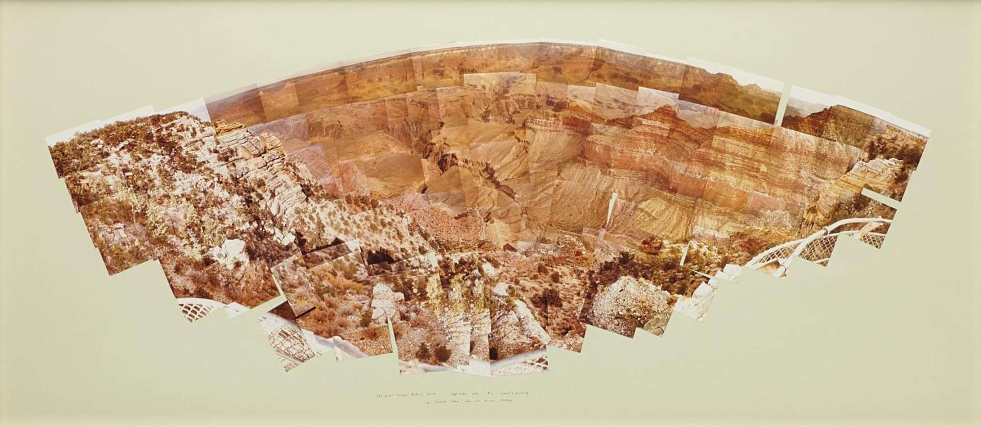 David Hockney's The Grand Canyon Looking North, September 1982. A photo collage of the Grand Canyon.