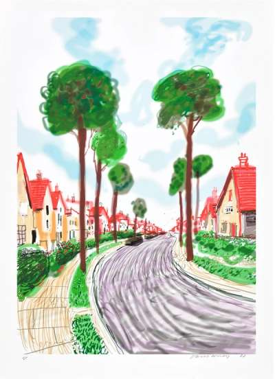Cardigan Road - Signed Print by David Hockney 2008 - MyArtBroker