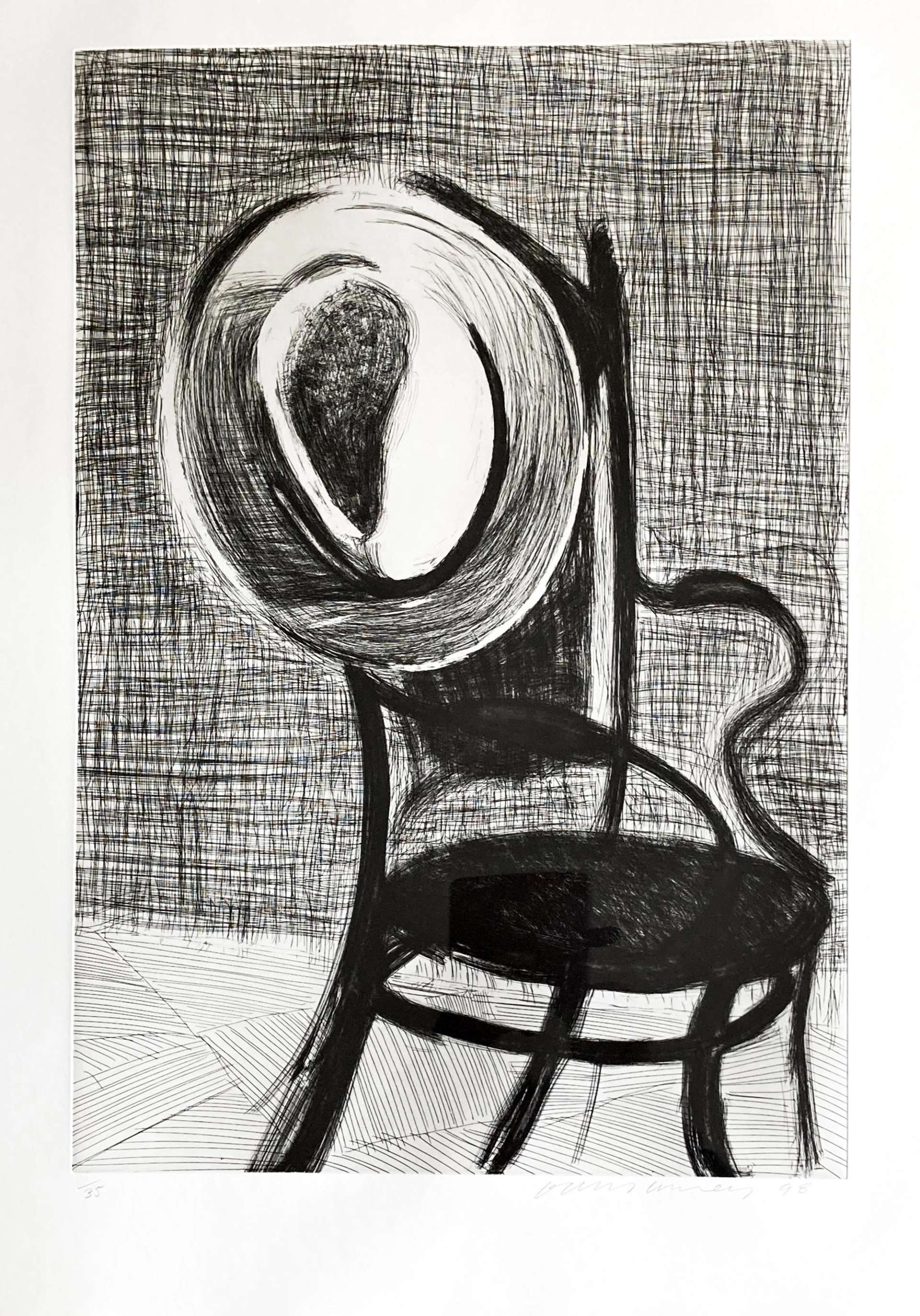 Hat On Chair - Signed Print by David Hockney 1998 - MyArtBroker