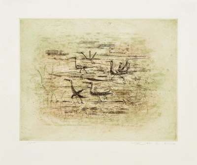 La Mare Aux Canards - Signed Print by Zao Wou-Ki 1989 - MyArtBroker