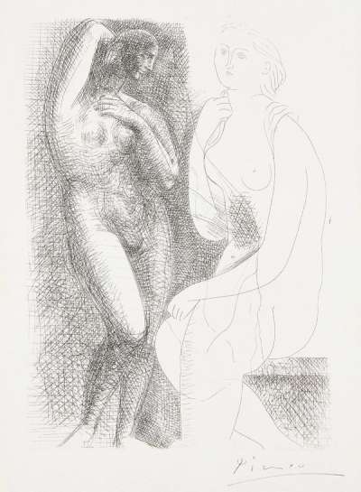 Femme Nue Devant Une Statue - Signed Print by Pablo Picasso 1939 - MyArtBroker