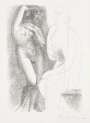 Pablo Picasso: Femme Nue Devant Une Statue - Signed Print