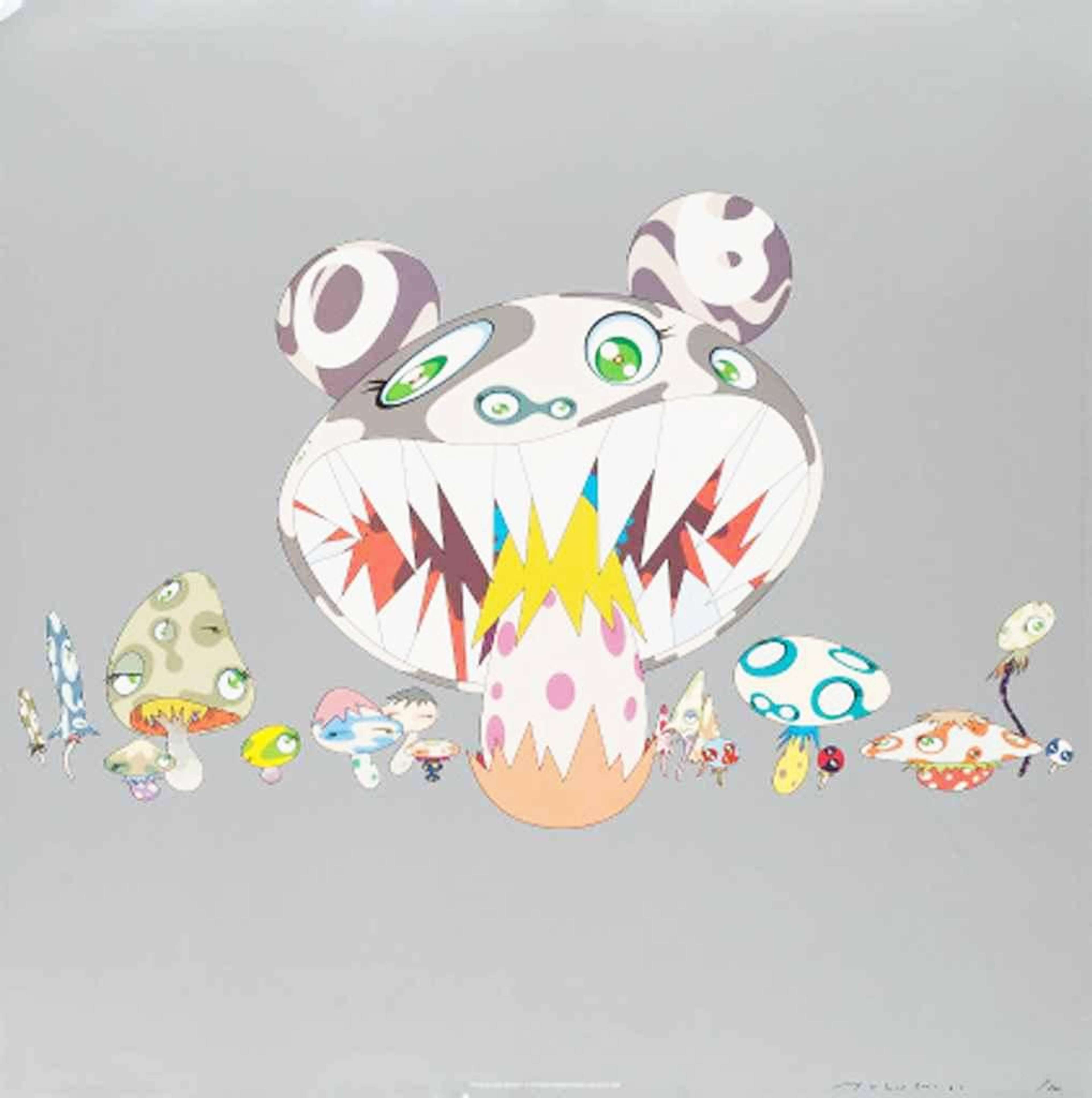 Here Comes Media (grey) - Signed Print by Takashi Murakami 2001 - MyArtBroker