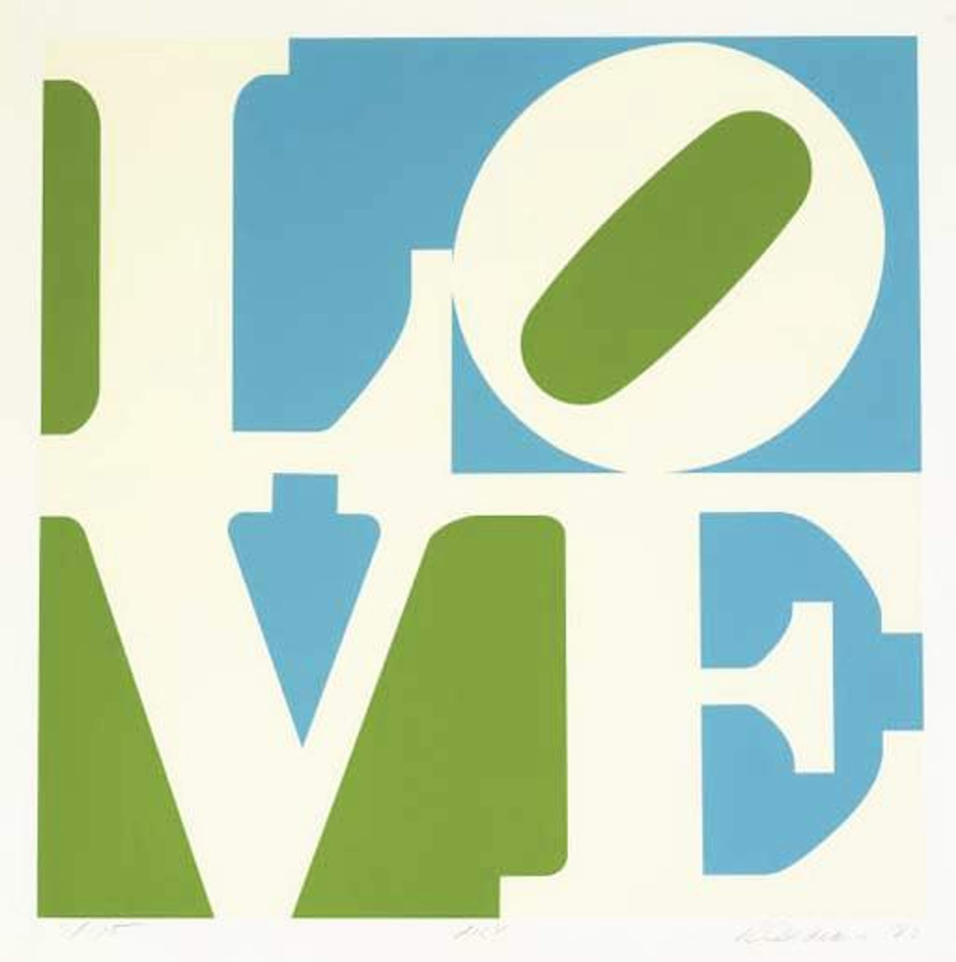 Love, Lily (white, green and blue) - Signed Print