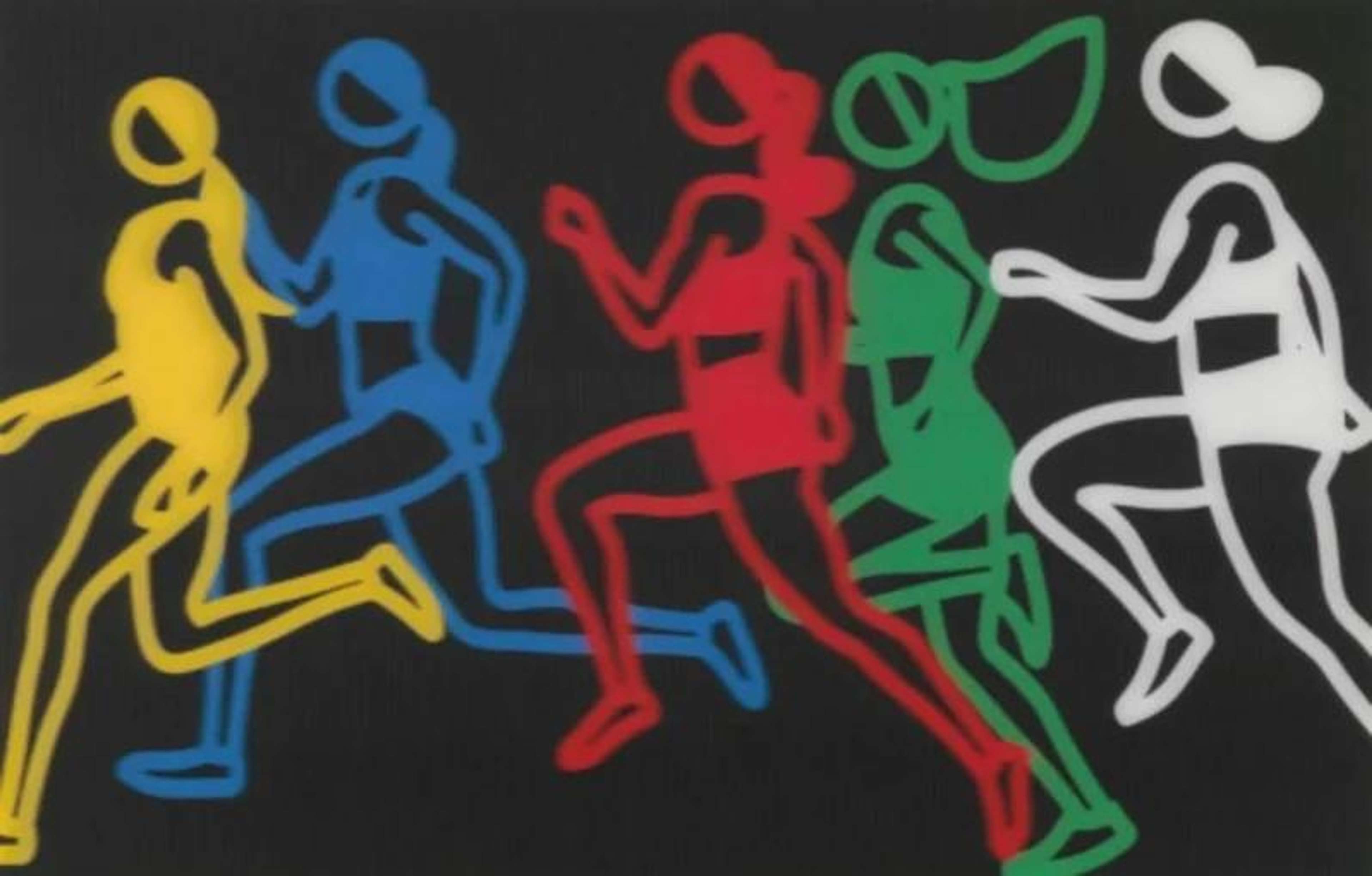 Women Sprinters 3 - Signed Print by Julian Opie 2024 - MyArtBroker