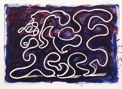 David Hockney: White Lines Dancing In Printing Ink - Signed Print