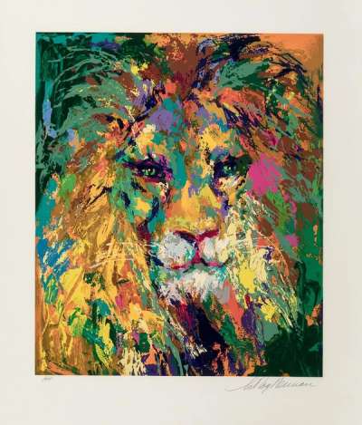 Portrait Of The Lion - Signed Print by Leroy Neiman 2002 - MyArtBroker