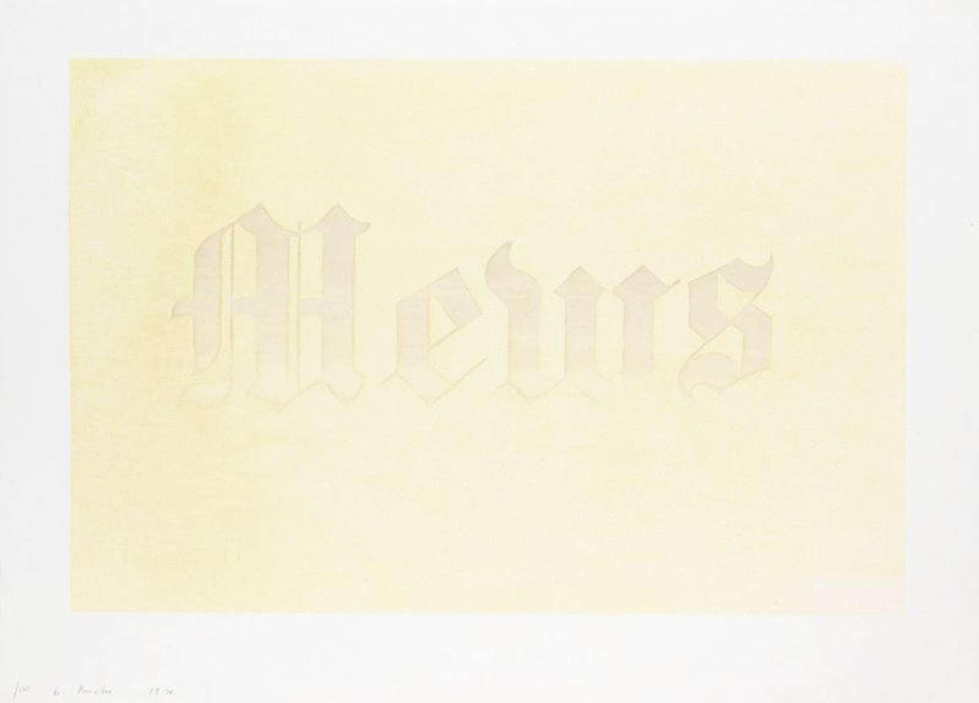 Mews - Signed Print by Ed Ruscha 1970 - MyArtBroker