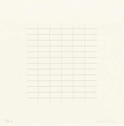 On A Clear Day 13 - Signed Print by Agnes Martin 1973 - MyArtBroker
