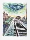 Train Tracks Green (2020) - Signed Print