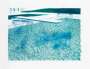 David Hockney: Lithograph Of Water Made Of Lines With Two Light Blue Washes - Signed Print