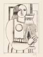 Fernand Leger: Femme Tenant Une Vase - Signed Print