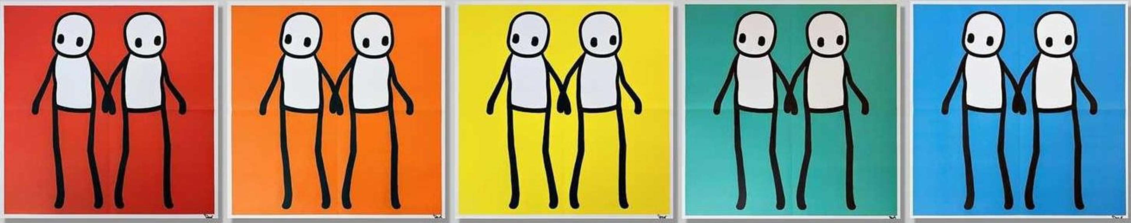 Holding Hands (compete set) - Signed Print by Stik 2020 - MyArtBroker