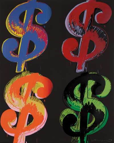 Dollar Sign Quad (F. & S. II.281) - Signed Print by Andy Warhol 1982 - MyArtBroker